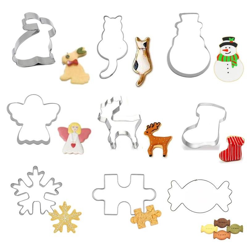30 Styles Cookie Cutters Tools Fondant Biscuit Cutter Mold Pastry Cake Forms Gingerbread House Christmas Baking Decorating Tools