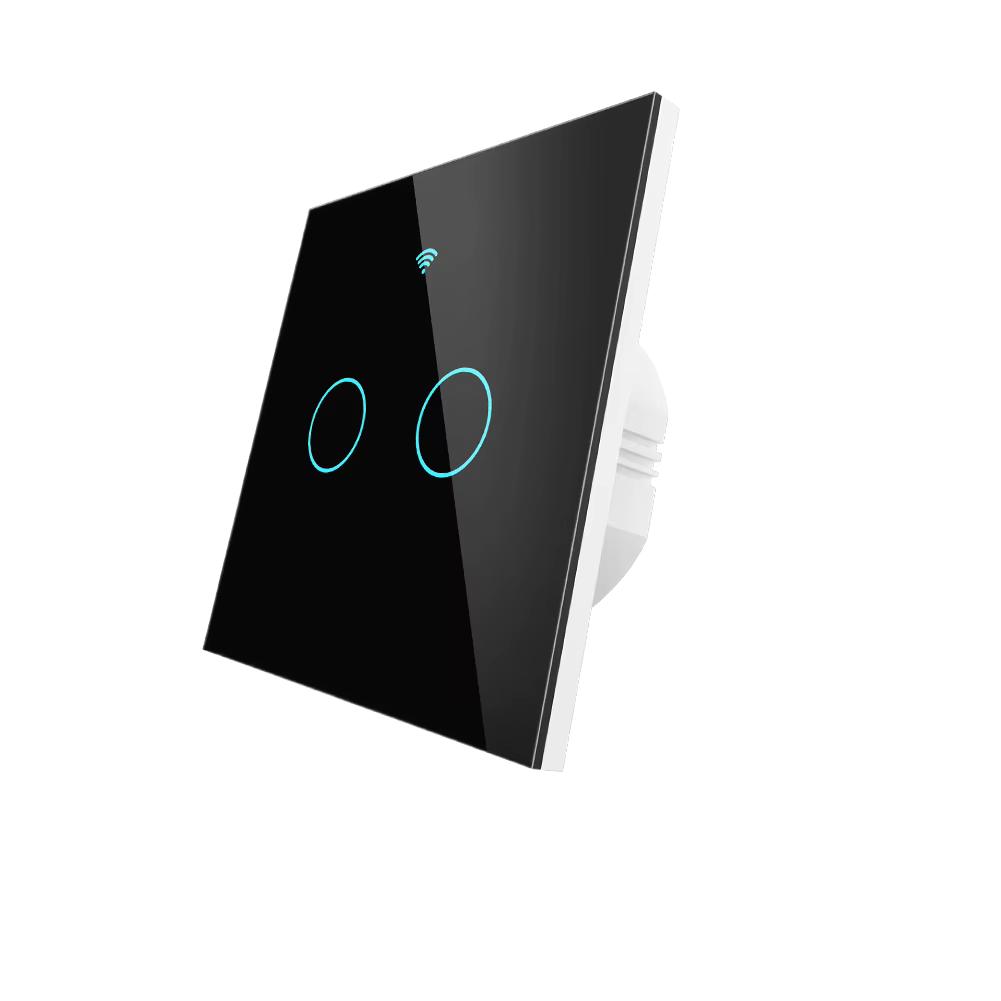 WiFi Smart Touch Wall Switch with Multi-Control Association 2/3 Way , Relay Status Optional,Backlight On/Off