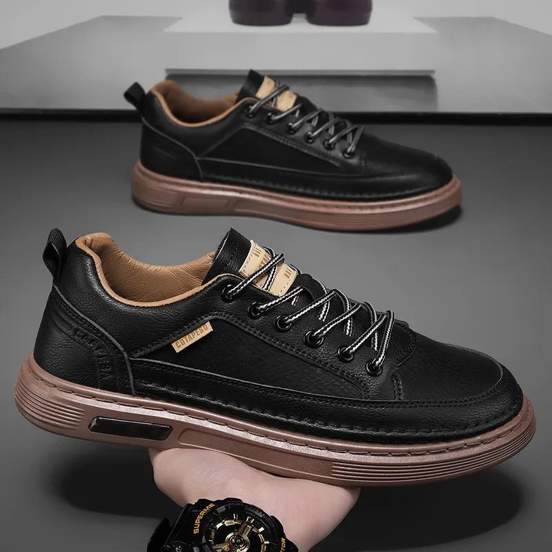 Chaussures de sport décontractées imperméables respirantes antidérapantes pour hommes Printemps Nouveau Style Baskets en toile blanche à enfiler Semelle en caoutchouc