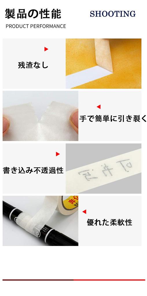 Masking Tape, White, Wide, Masking Tape, Width 1.2 Inches (30 Mm) X Length