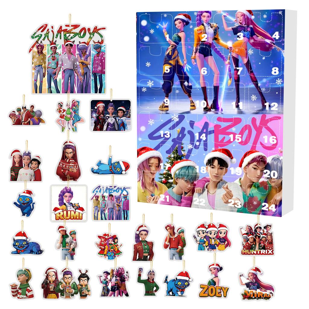 Advent Calendar Contains 24 Gifts, Cute Figures Doll Advent Calendar, Countdown Calendar With Surprise Toys, Collectible Figures Gift For Kids