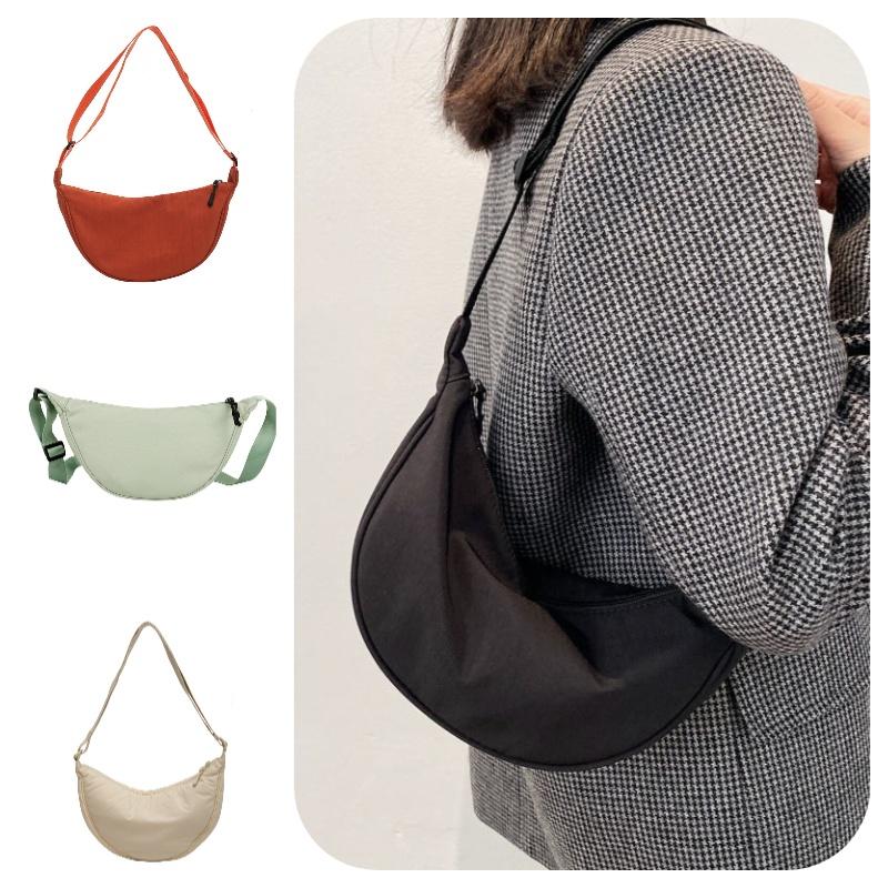 Fashionable Nylon Crossbody Bag For Women Trendy Dumpling Style Lightweight And Compact