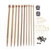 10PCS Bamboo Needles Cat Needle Stoppers and Stitch Markers Non Slip Stitch Rings for Sweater