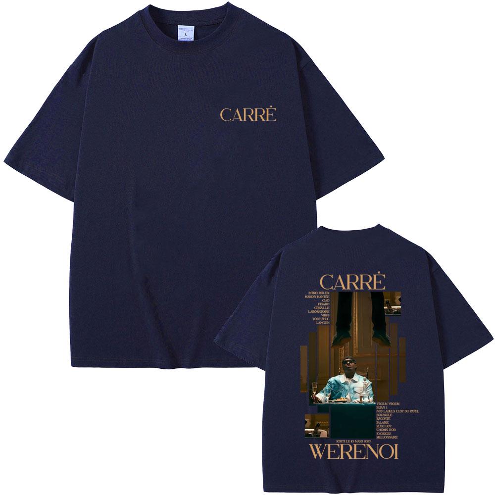 Rapper WeRenoi Carré Album Graphic Tshirt Men Women Hip Hop Fashion Pop Music Short Sleeve Tshirts Male Casual Vintage T Shirt