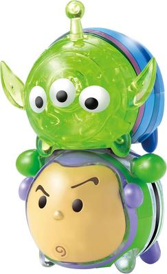 Hanayama Crystal Gallery Διαφανές 3D Παζλ, Disney Tsum Tsum Buzz Lightyear & Alien Κρυστάλλινες Φιγούρες, Διακόσμηση Εσωτερικού Χώρου, Ηλικίες 7+