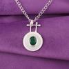 Green Onyx Gemstone Sterling Silver Boho Sisters Gift Birthday Handmade Pendant PP-57-17