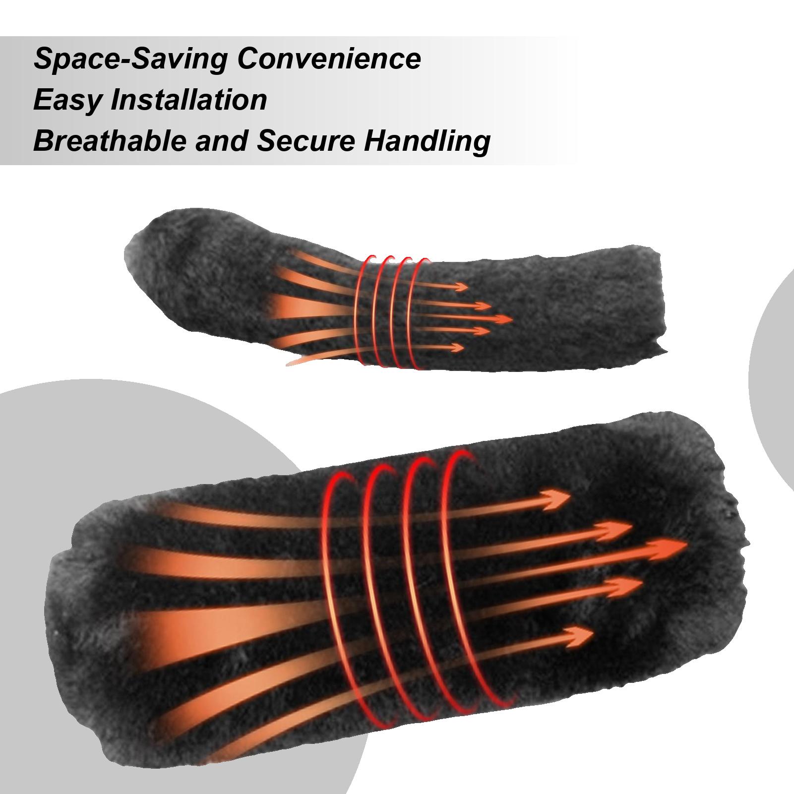 

Motorcycle Hand Grip Cover Anti-Slip Imitation Plush Motorcycle Riding Handlebar Grip Cover for Commuting Urban Riding Cruising CN