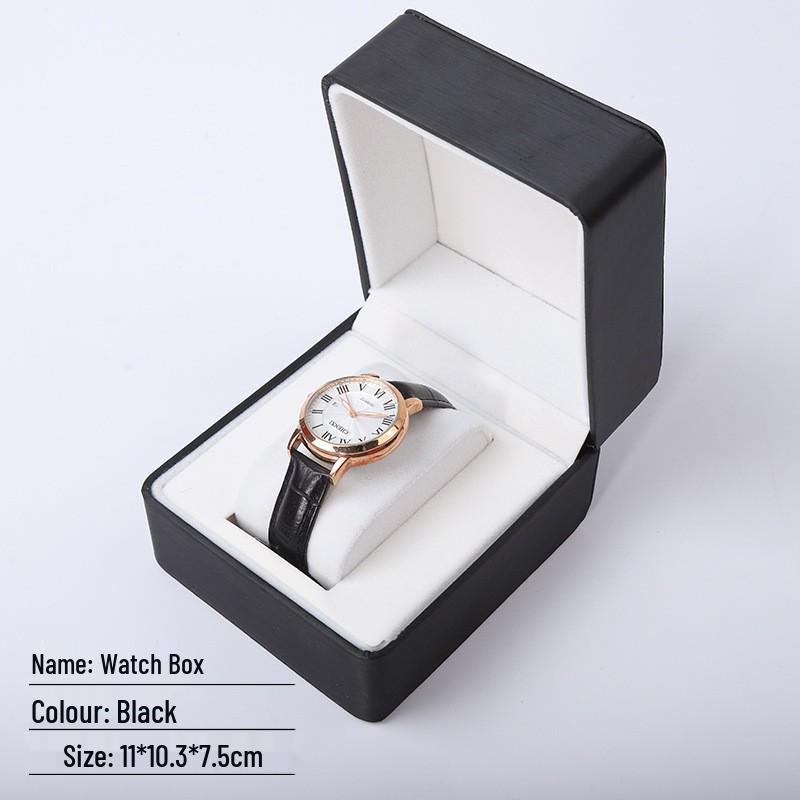 Frosted PU Flip-Top Watch and Jewelry Storage Box