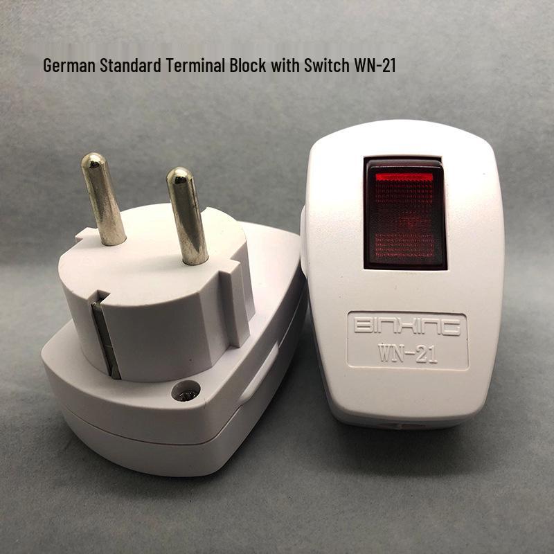WN-21 Европейский двухконтактный адаптер с переключателем для немецких, французских, корейских и российских стандартов