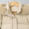 Mode Wintermantel Damen Kurzparkas Kapuze Kunstfellkragen Locker Dick Warm Damenjacken