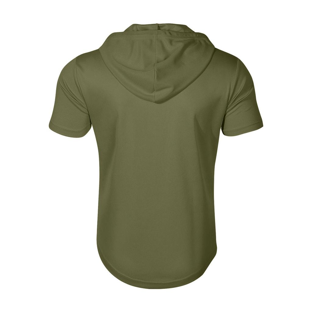 Men's Short-sleeved Casual Hooded Short-sleeved Pullover