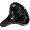 ZHIQIU Bicycle TBU Ergonomic with Clamp Ring and Suitable for Mountain Road and Folding Black Cushion, Ultra-Abrasion-Resistant Leather, Waterproof,