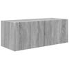 TV Wall Shelf Set Wall Mounted 4 pcs Grey Sonoma Wood Based Material