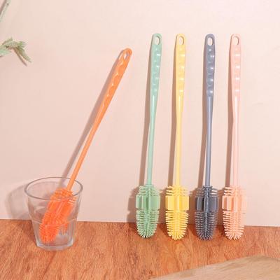 Produits de nettoyage Brosse à gobelet en silicone Polyvalente Portable Grattoir à gobelet Long manche Nettoyeur de verre Gobelet en verre
