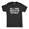 Herren T-Shirt: Tausche Rassisten gegen Flüchtlinge Aktivist US-Politik Tee