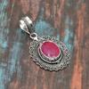 Rubin(Simulerad), Ädelsten 925 sterling silver handgjorda underbara smycken hänge