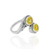 Citrine Ring: 925 Sterling Silver, Unique Gemstone Shape