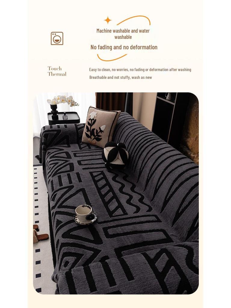 Chenille Universal Sofa Slipcover - Dustproof & All-Season Protection