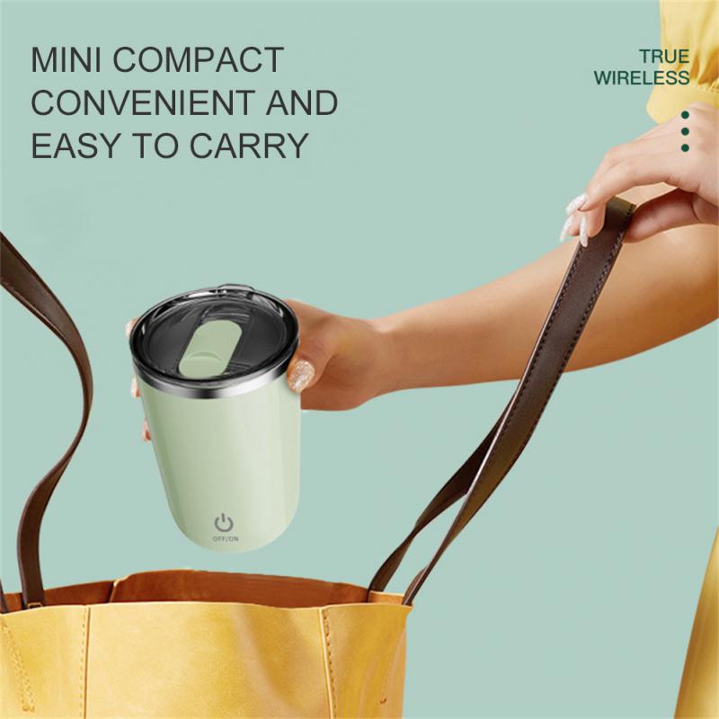 Insulated Water Cup Magnetic Large Capacity 350ml Kitchen Accessories Stainless Steel Thermal Cup Automatic Self Stirring