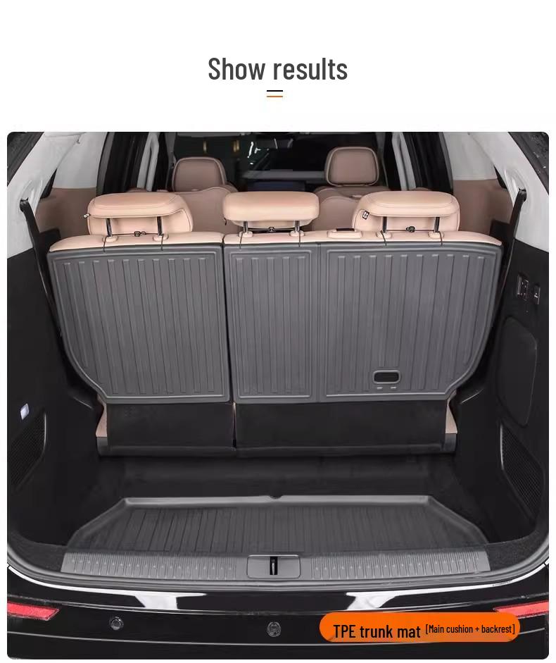 XPeng X9 TPE Trunk Mat: Eco-friendly, Waterproof, Wear-resistant Car Interior Accessory.