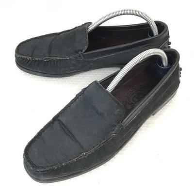 TOD'S Italie Mocassins Van Chaussures Slip-On Femme 5.5 23.5 Noir(UTILISÉ)