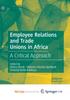 Kniha Employee Relations and Trade Unions In Africa : A Critical Approach