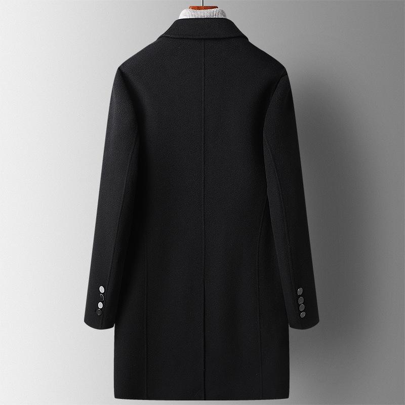 Autumn and Winter New Double-sided Woolen Wool Coat Men's Slim-fitting Mid-length Cashmere Nizi Coat Windbreaker Trend Coat