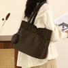 Versatile Nyl Cloth Shoulder Bag Large Capacity Solid Color Canvas Tote Bag Simple Japanese Style Commuting Handbag