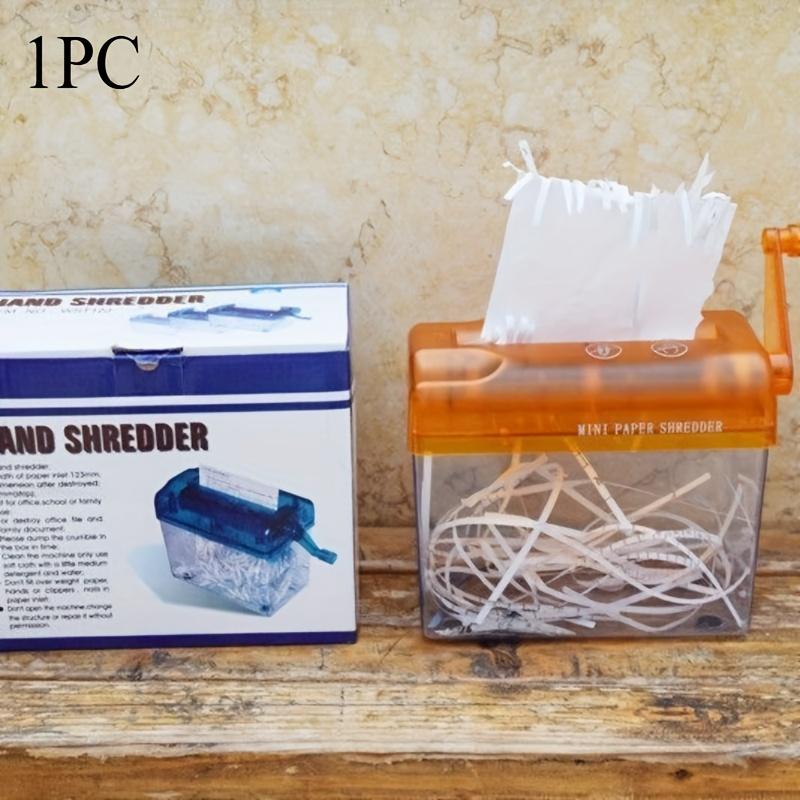 1pc Easy-to-Use Manual Paper Shredder for A4/A6 Sheets | Space-Saving Cross-Cut Design, Non-Slip Base | Ideal for Office