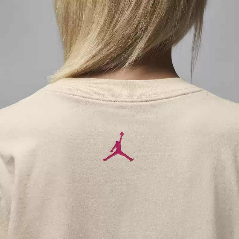 Jordan Bedrucktes lockeres lässiges Sport Kurzarm-T-Shirt Damen Oberteile Off-White FV7120203