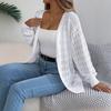 Solid-color, Hollowed-out Lantern, Long-sleeved Cardigan, Mid-length Coat for Women's Clothing In Autumn and Winter