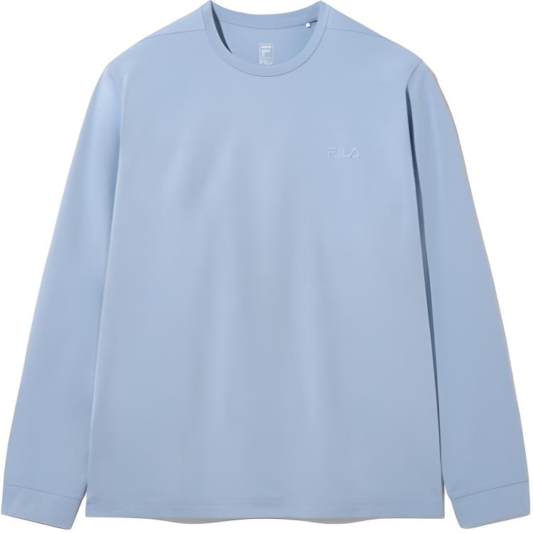 FILA T Shirts Unisex Light Blue Crew Neck FS253RL02U001-442 W95/WL