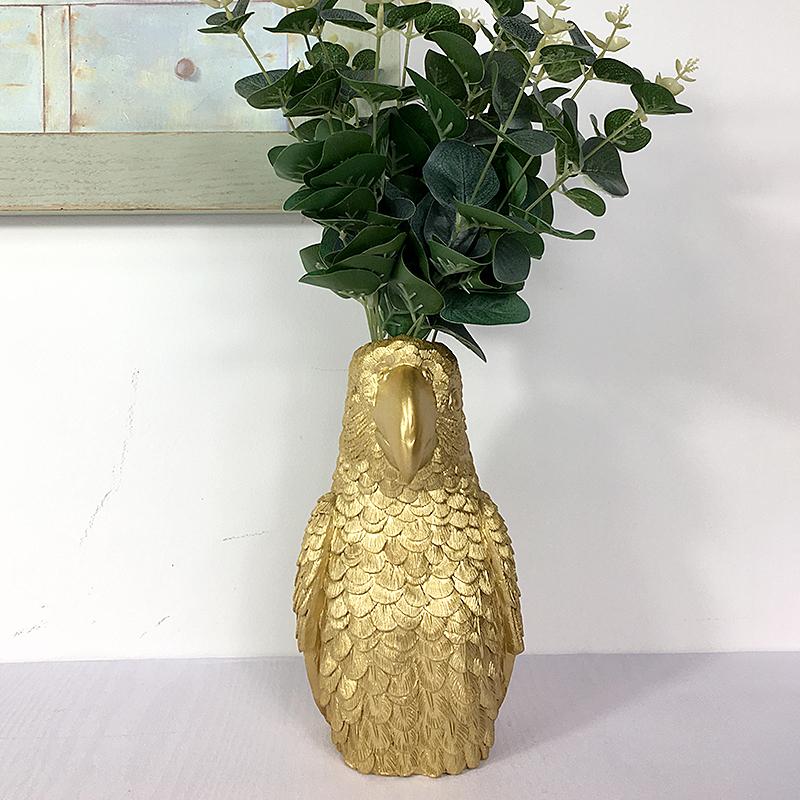 Cute Bird Flower Vase Resin Ornament Flower Arrangement Home Decor Garden Decoration Creative Gift