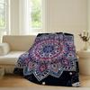 Mandala Bohemian Art Blanket Warm Soft Suitable For Bedroom Sofa Bed Living Room Office Travel Camping Gifts