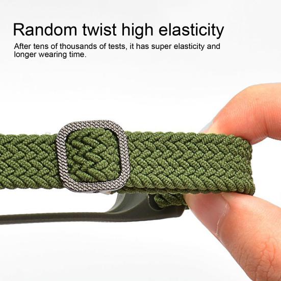Uhrenarmband, elastisch, verstellbar, geflochtenes Nylon, 14 mm, Armband für Xiaomi Mi Band 3/4/5/6/NFC