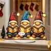 Three SantaClaus Reading Music Books 2D Acrylic Home Living Room Study Desk Decoration