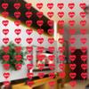Red Hearts Garland DIY Valentines Day Hanging String Garland Day Wedding Anniversary Birthday Party Decor