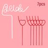 1set Bridal Shower Straws Love Heart Drinking Straw Bride To Be Wedding Decoration Bachelorette Hen Party Supply Team Bride Gift