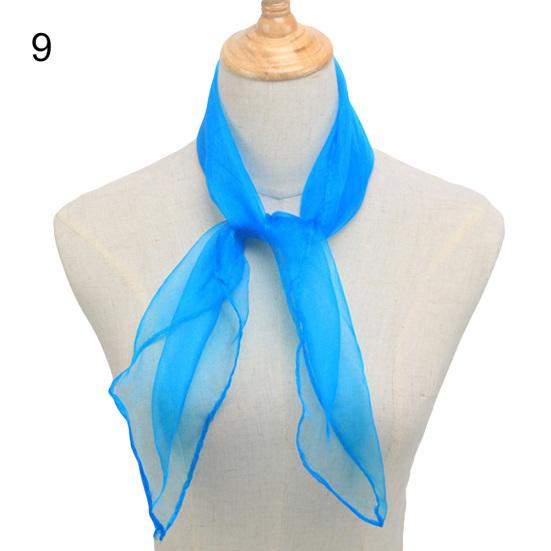 12Pcs Candy Color Square Artificial Silk Dance Scarves Magic Juggling Props