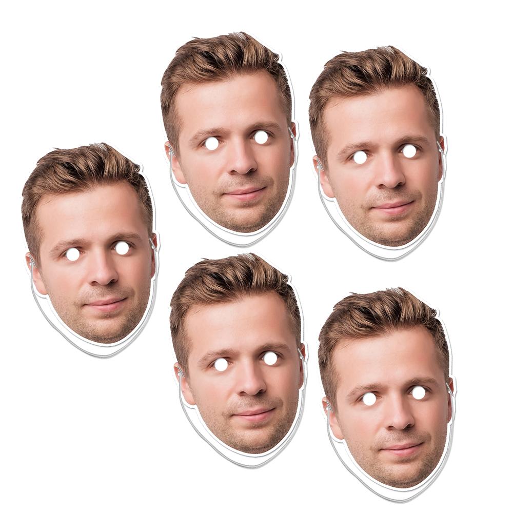 

3/6 шт. Індивідуальні маски для обличчя з фотографією, Персоналізовані смішні паперові маски для голови, Прикраси для дня народження, дівич-вечора, реквізит для фотобудки