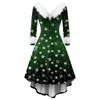 Christmas Party Printed Dresses For Women Vintage Christmas Midi Dress Casual Dresses Cocktail Dress Party Festive Dresses