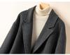 Women's 100% Wool Double-Faced Cashmere Mid-Length Coat - Versatile, High-End Suit Jacket for Petite Sizes