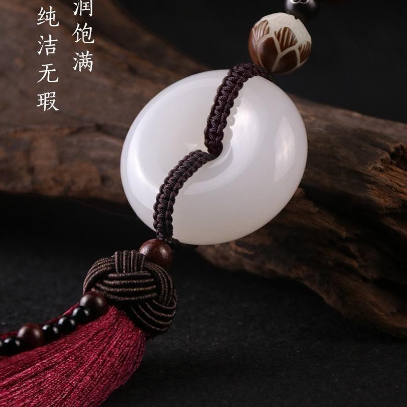 Exquisite High-end Jade Car Pendant Interior Decoration Men's and Women's Safety Protection Creative Hanging Accessories