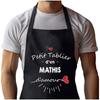 Kitchen Apron - Mathis D'amour - Black - Breton Print - Durable Cotton