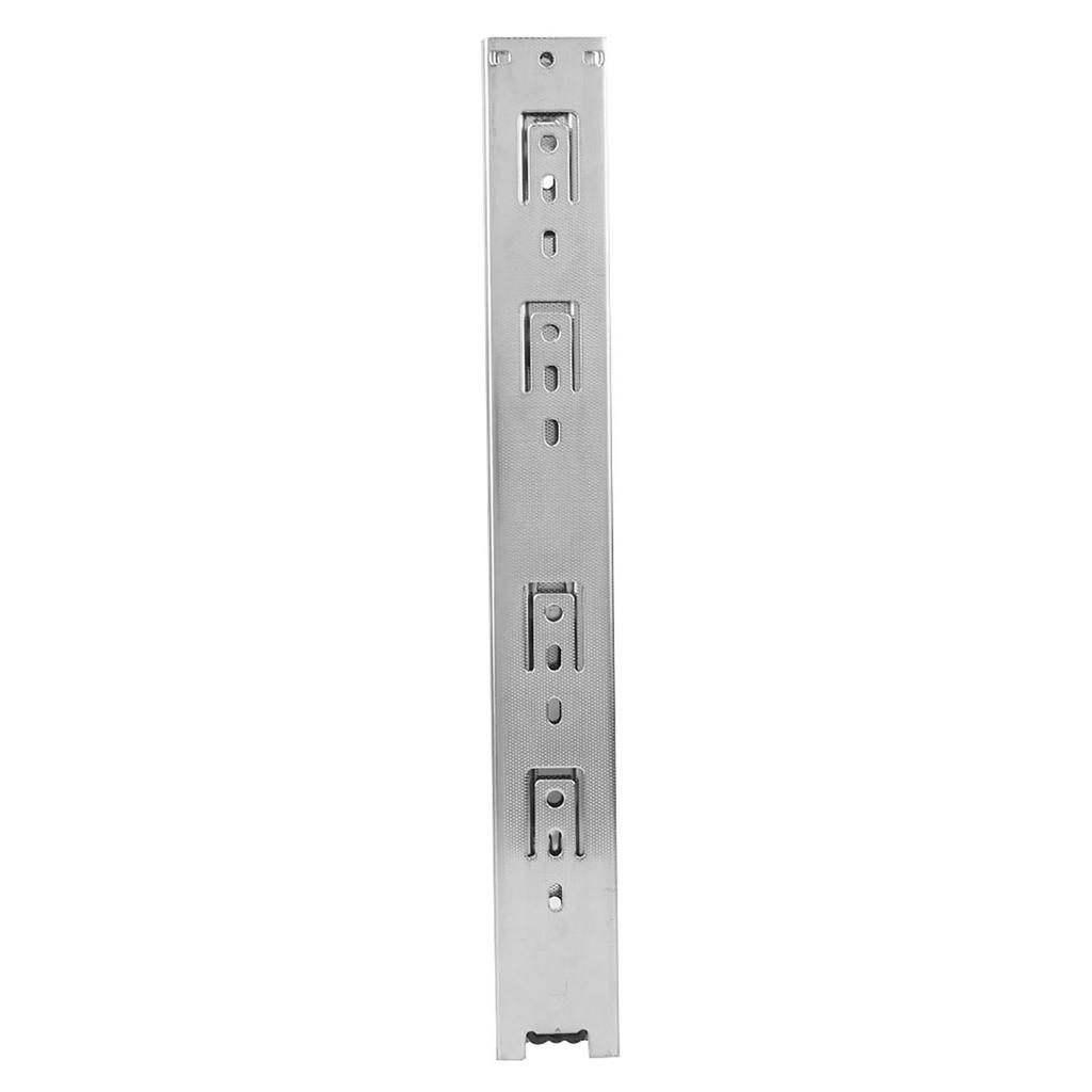 2 Pcs Drawer Slide 12in 3 Sections Ball Bearing Flexible Cabinet Drawer Sliding RailWhite