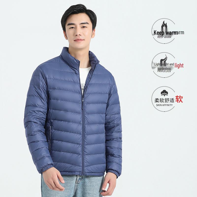 Men's Winter Down Jacket: High-Quality, Lightweight, Stand Collar, Fashionable, Warm, and Portable Outerwear