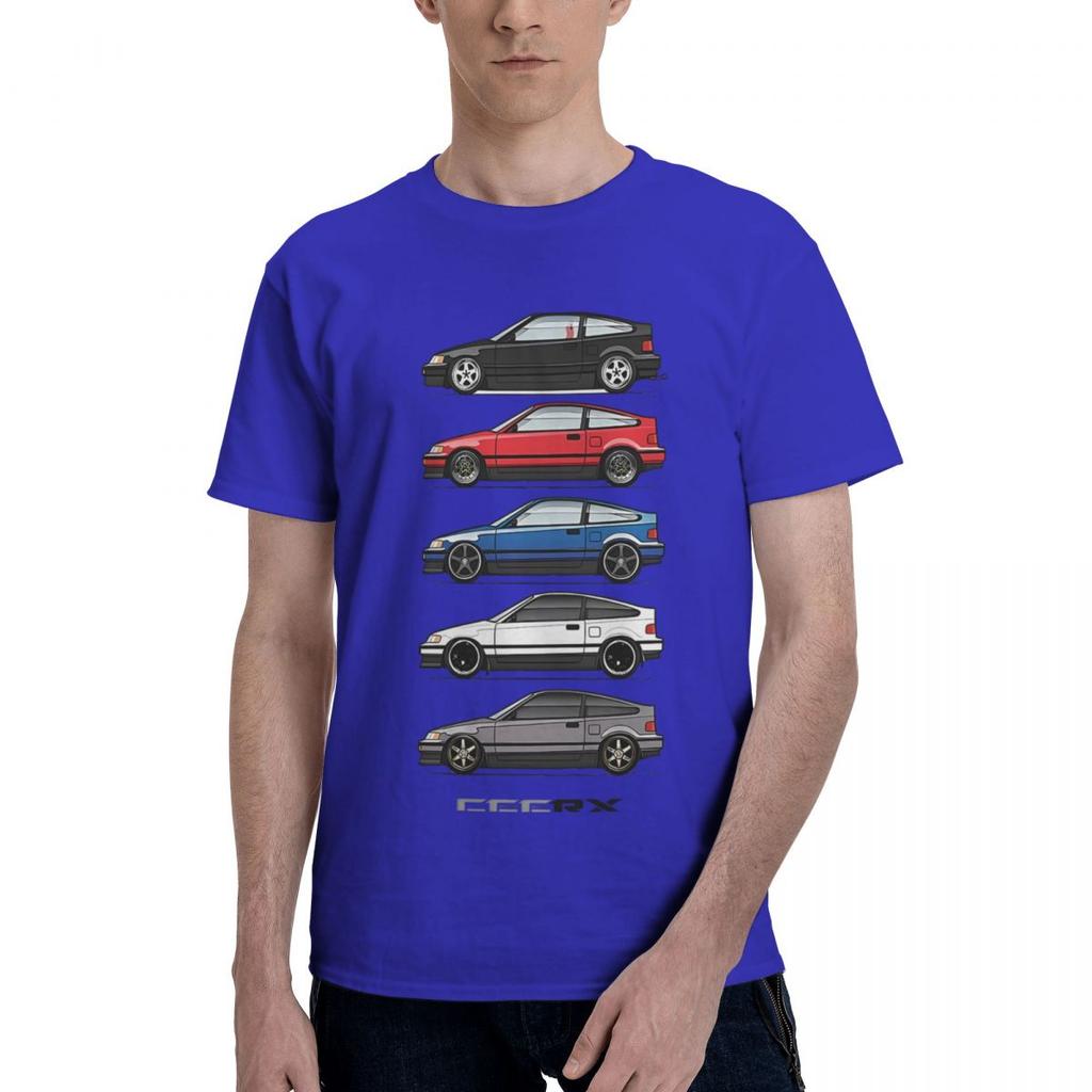 Fünf Generationen CRX Auto 100% Baumwolle Lässig Atmungsaktiv Bequem Anime Kurzarm T-Shirt Lustige Geschenke