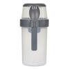 Lunch Box With 3 Compartments 1L Gray With Spoon/Fork