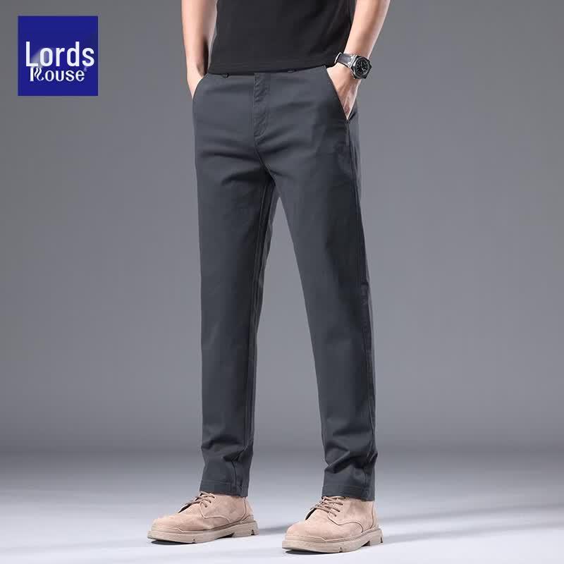 LUOZI Men s Summer Slim Fit Business Casual Straight Trousers 33