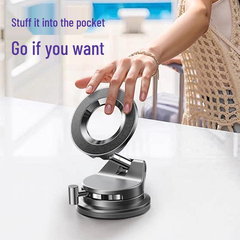 Adjustable 360° Double-Layer Magnetic Phone Holder for Car Dashboards
